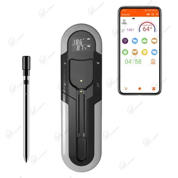 Беспроводной кулинарный термометр для еды, мяса, стейка, цифровой Bluetooth, аксессуары для барбекю, кухонная духовка, гриль, барбекю, умные термометры синий