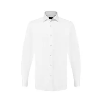 Хлопковая сорочка с итальянским воротником Ermenegildo Zegna