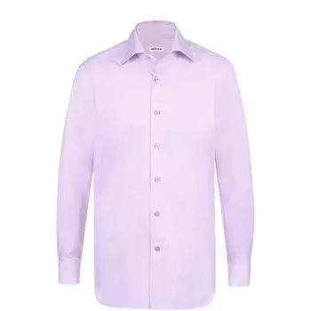 Хлопковая сорочка с итальянским воротником Kiton