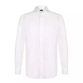 Хлопковая сорочка с воротником акула Ermenegildo Zegna