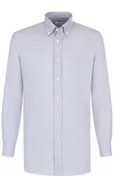 Хлопковая сорочка с воротником button down Brioni