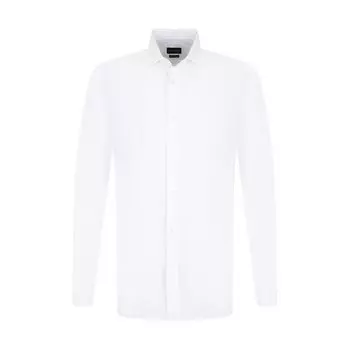 Хлопковая сорочка с воротником кент Ermenegildo Zegna