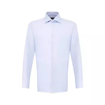 Хлопковая сорочка с воротником кент Ermenegildo Zegna