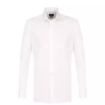 Хлопковая сорочка с воротником кент Z Zegna