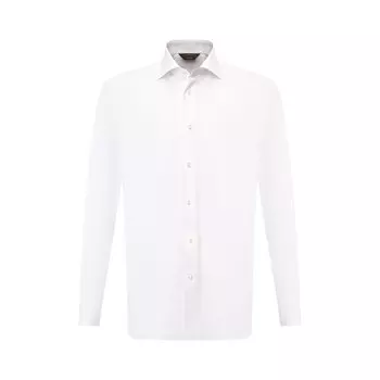 Хлопковая сорочка с воротником кент Ermenegildo Zegna
