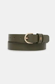 Кожаный ремень Tommy Hilfiger, зеленый