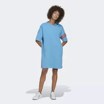 Женская футболка adidas Adicolor Neuclassics Tee Dress (Синяя)