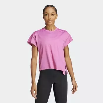 Женская футболка adidas HIIT AEROREADY Quickburn Training Tee (Розовая)