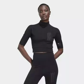 Женская футболка adidas Mission Victory Slim Fit Tee (Черная)