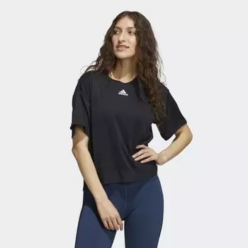Женская футболка adidas Training HEAT.RDY Mesh Tee (Черная)