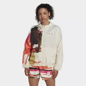 Женская куртка для бега adidas Thebe Magugu Fast Running Jacket (Бежевая)