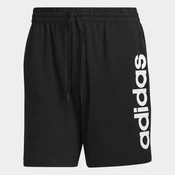 Мужские шорты adidas AEROREADY Essentials Linear Logo Shorts (Черные)