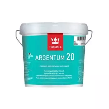 Краска антимикробная Tikkurila Argentum 20 полуматовая база A 9 л