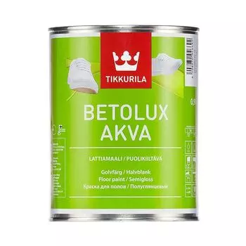 Краска для пола Tikkurila Betolux Akva полуглянцевая база C 0,9 л