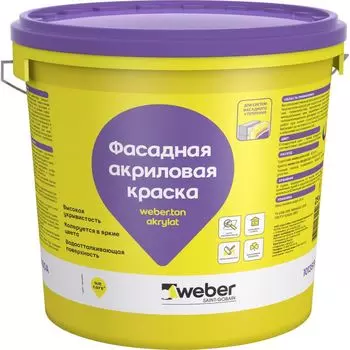 Краска фасадная акриловая Weber.ton akrylat 100A, база А 25кг