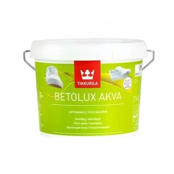 Краска для пола Tikkurila Betolux Akva полуглянцевая база С 2,7 л