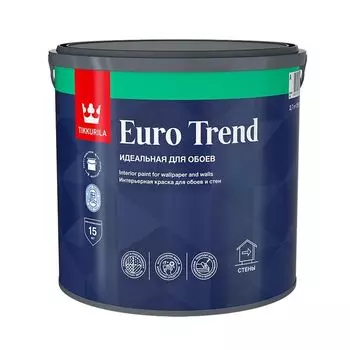 Краска для обоев и стен Tikkurila Euro Trend база А 2,7 л
