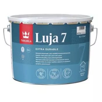 Краска для влажных помещений Tikkurila Luja 7 матовая база С 9 л
