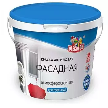 Краска акриловая фасадная Olecolor белая 3 кг