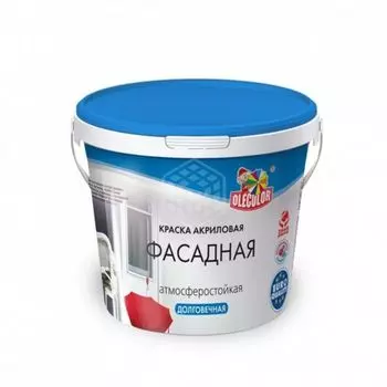 Краска акриловая фасадная Olecolor белая 7 кг