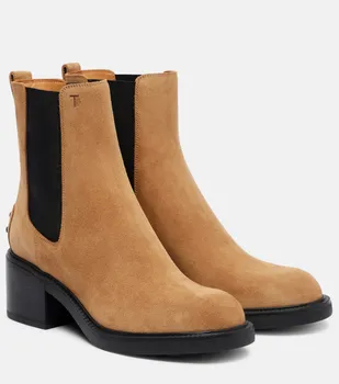 Замшевые челси-боты Tod's, Sigaro Chiaro