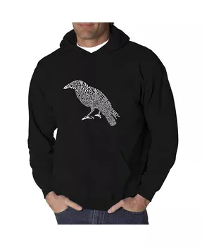 Мужская толстовка с капюшоном Word Art - The Raven LA Pop Art, черный