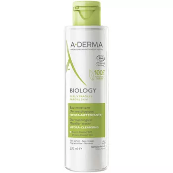 A-Derma Дерматологическая мицеллярная вода для хрупкой кожи, 200 мл (A-Derma, Biology)