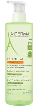 A-Derma Очищающий гель 2-в-1 для тела и волос, 500 мл (A-Derma, Exomega Control)
