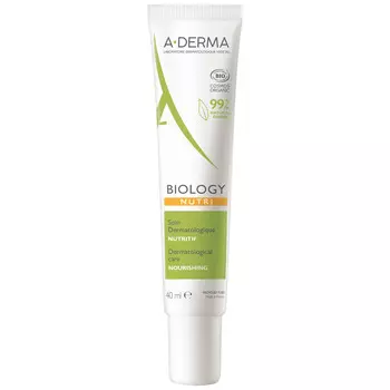 A-Derma Питательный дерматологический крем для очень сухой хрупкой кожи, 40 мл (A-Derma, Biology)