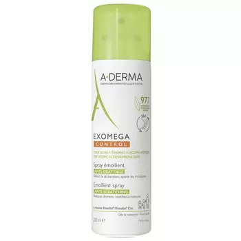 A-Derma Смягчающий спрей-эмолент для лица и тела 0+, 200 мл (A-Derma, Exomega Control)