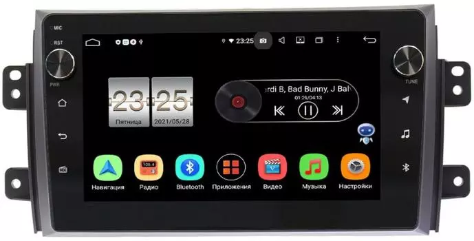 Штатная магнитола Suzuki SX4 I 2006-2014 LeTrun BPX609-9035 на Android 10 (4/64, DSP, IPS, с голосовым ассистентом, с крутилками) (+ Камера заднего вида в подарок!)