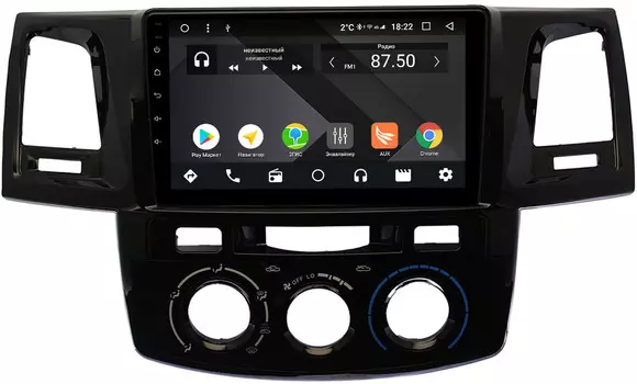 Штатная магнитола Toyota Hilux VII, Fortuner I 2011-2015 Wide Media CF9125-OM-4/64 на Android 9.1 (TS9, DSP, 4G SIM, 4/64GB) (+ Камера заднего вида в подарок!)
