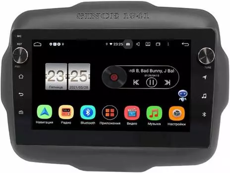 Штатная магнитола LeTrun BPX609-629 для Jeep Renegade 2014-2021 на Android 10 (4/64, DSP, IPS, с голосовым ассистентом, с крутилками) (+ Камера заднего вида в подарок!)
