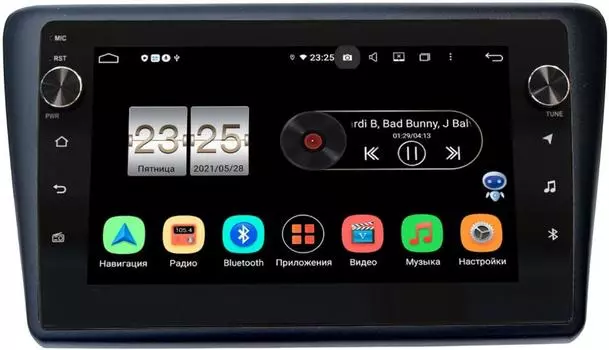 Штатная магнитола LeTrun BPX609-9417 для Skoda Rapid 2012-2020 на Android 10 (4/64, DSP, IPS, с голосовым ассистентом, с крутилками) (+ Камера заднего вида в подарок!)