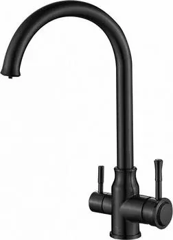 Смеситель для кухни Zorg Steel Hammer SH 763 INOX GRAFIT PVD, графит