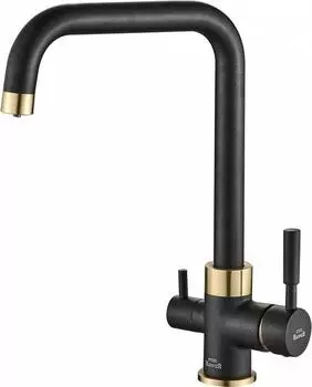 Смеситель для кухни Zorg Steel Hammer SH 715 BLACK BR, чёрный / бронза
