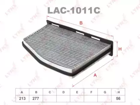 Салонный фильтр LYNXAUTO LAC-1011C AUDI A3, VW Golf V/Touran/Caddy, Skoda Octavia 03>