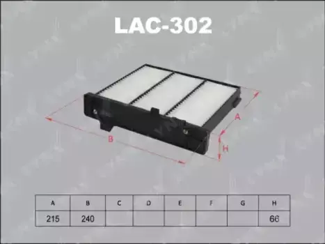 Салонный фильтр LYNXAUTO LAC-302 MITSUBISHI Pajero III-IV 00>