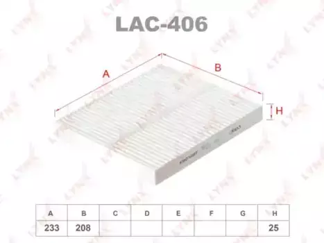 Салонный фильтр LYNXAUTO LAC-406 MAZDA 6