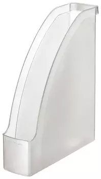 Лоток вертикальный для бумаг Leitz "Plus", ширина 78 мм, прозрачный, 24760003