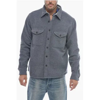 Верхняя рубашка ALASKAN из твила с двойным нагрудным карманом Woolrich, Gray