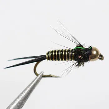 Bimoo 10 шт. 12 # медная приманка для рыбалки нахлыстом John Beadhead Nymphs 10PCS #12