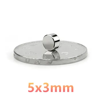 Магнит из редкоземельного металла Неодимовый, 5x3 мм, 100 шт.