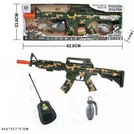 Автомат на батарейках + рация, граната. HSY-066