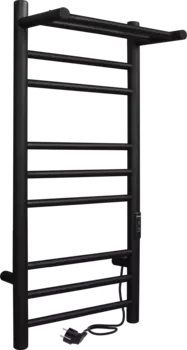 Полотенцесушитель электрический Indigo Line Trinity LСLTE70-30PBRRt с полкой, черный муар