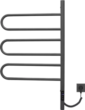 Полотенцесушитель электрический Vincea VTD-1R2CGE 44х80 графит