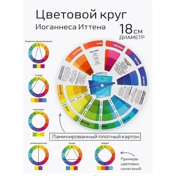 Цветовой круг иттена calligrata, диаметр 18 см
