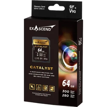Карта памяти Exascend Catalyst UHS-II SD V90 64GB EX64GSDU2