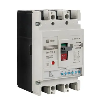 Автоматический выключатель в литом корпусе EKF mccb99-100-63me ВА-99М 100/63А 3P 50кА с электронным расцепителем