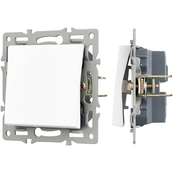 Механизм выключателя одноклавишный проходной SWT-MKP1-PL-WH (250V, 16A) (Arlight) 043714